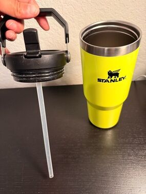 Stanley Bright Yellow Insulated Tumbler with Black Straw Lid